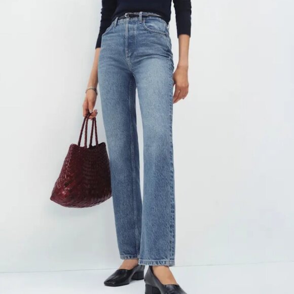 Reformation Liza Ultra High Rise Straight Jeans - Picture 1 of 6